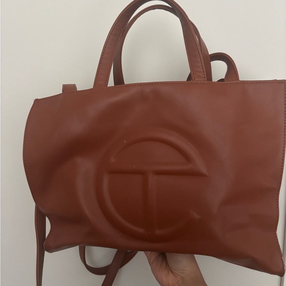 Telfar Rich Brown Tote Bag NEEDS REPAIR